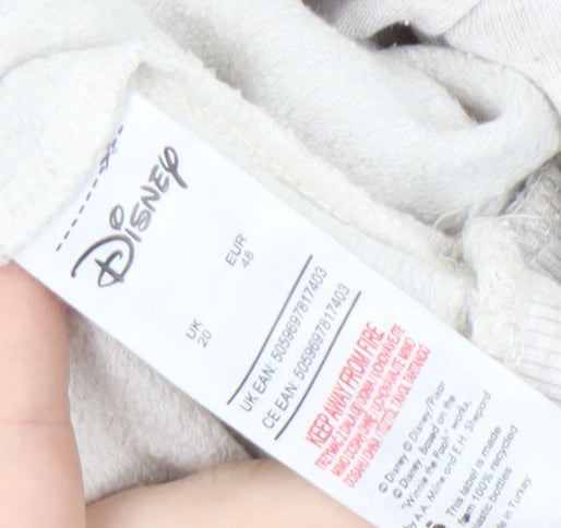 Disney Women's Beige Sweatshirt UK 20 Mickey Print