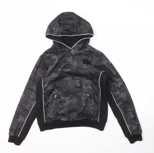 Everlast Boys Black Camouflage Pullover Hoodie 13 Years