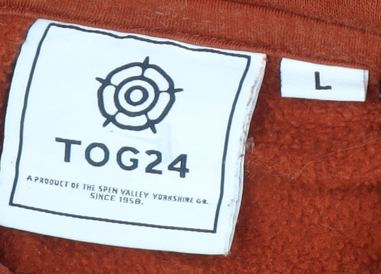 TOG24 Men's Brown Pullover Hoodie - Size L