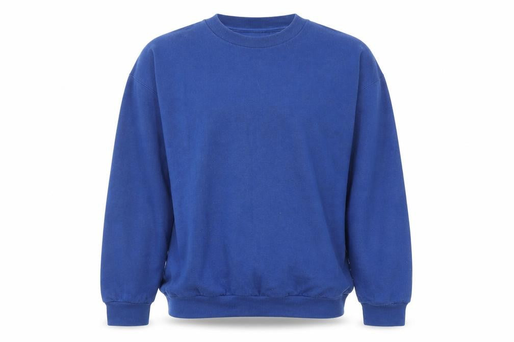 Front view of C&A Men's Blue Pullover Sweatshirt XL Crew Neck