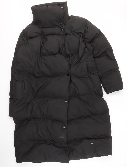 Superdry Women's Black Puffer Jacket Size 8 Casual