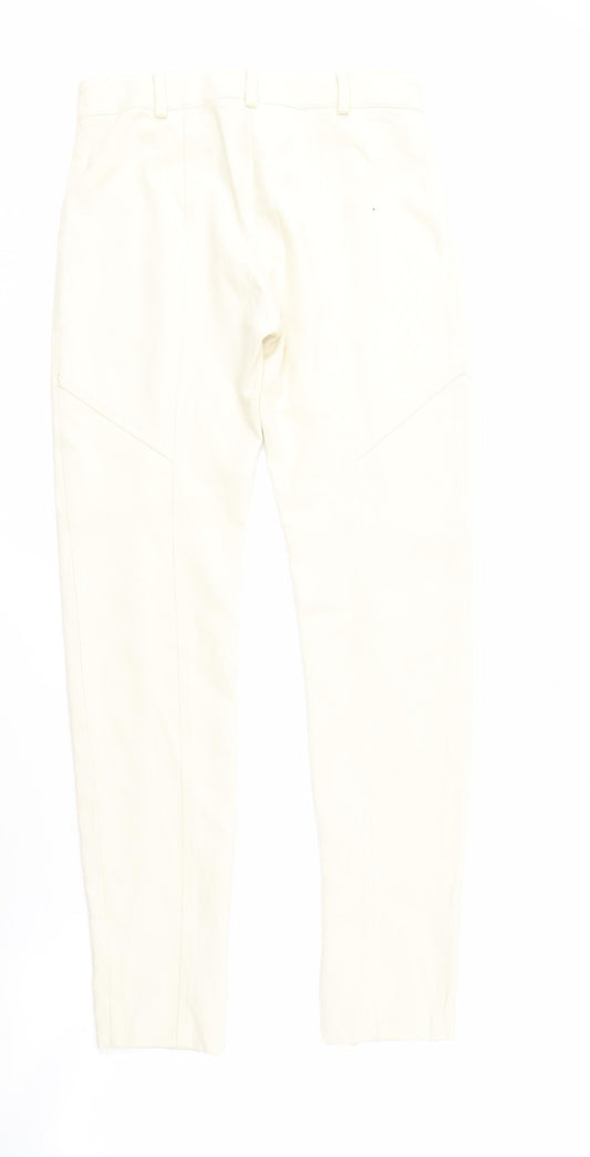 Pinko Women's Ivory Trousers, Size 10, Ankle Zip