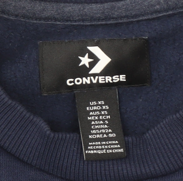 Converse Men's Blue XS Pullover Sweatshirt
