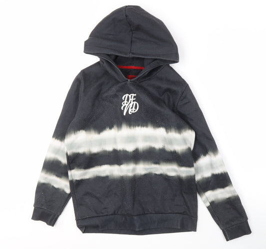 DFND Boys Black Tie Dye Pullover Hoodie in Size 13-14 Years