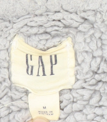 GAP Men's Grey Full Zip Hoodie, Size M, Casual Wear