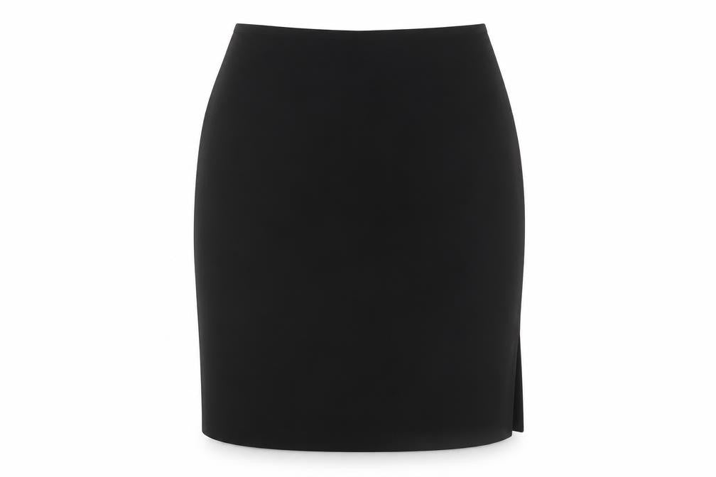 Front view of Amaranto Women's Black Pencil Skirt, size 14