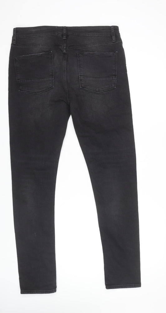 ASOS Men's Black Skinny Distressed Jeans Size 36