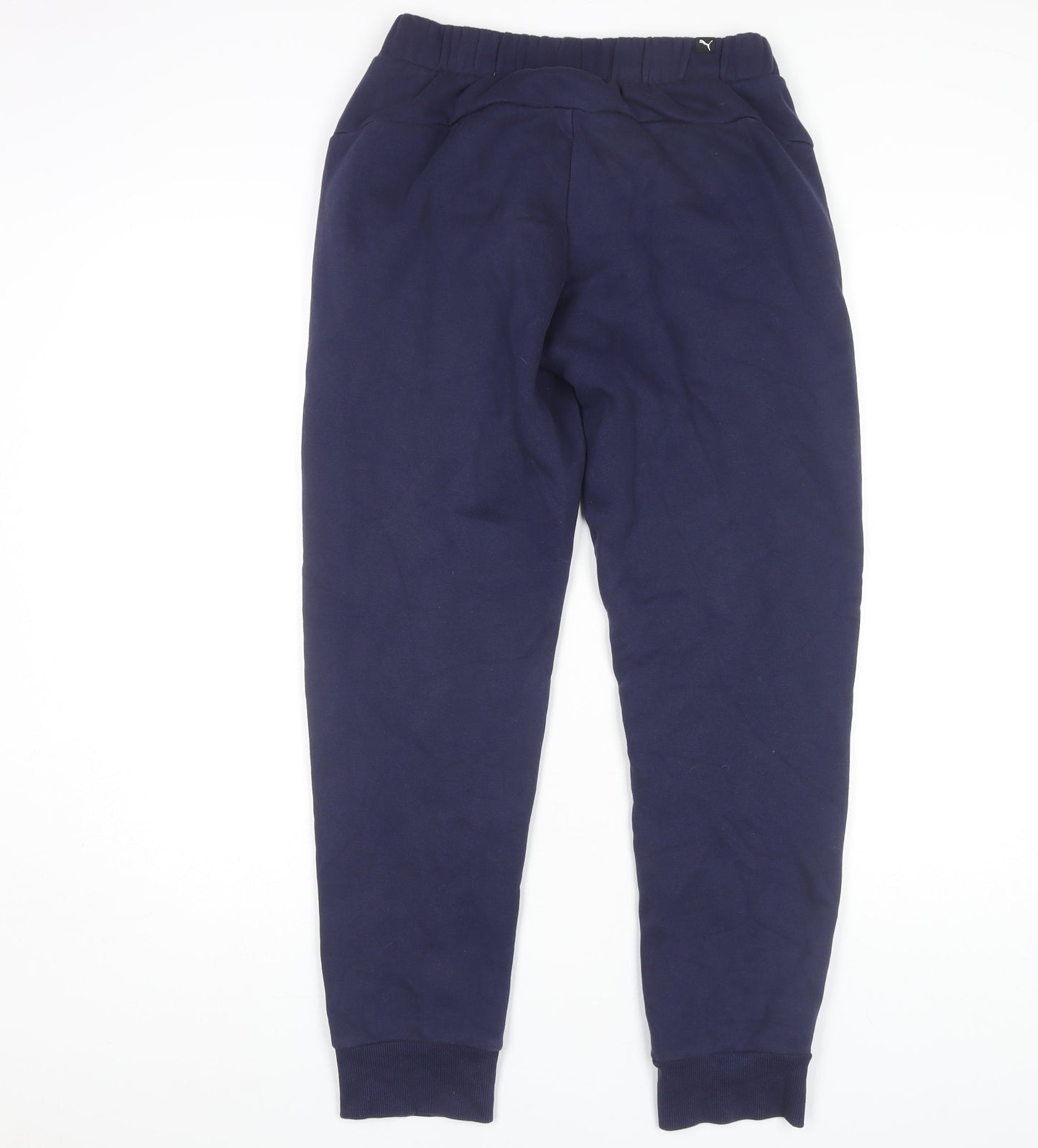 Puma Men's Blue Joggers, Size S, Cotton Blend