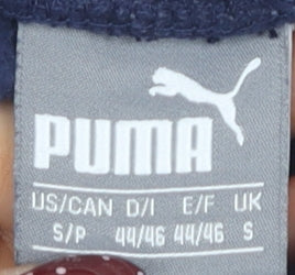 Puma Men's Blue Joggers, Size S, Cotton Blend