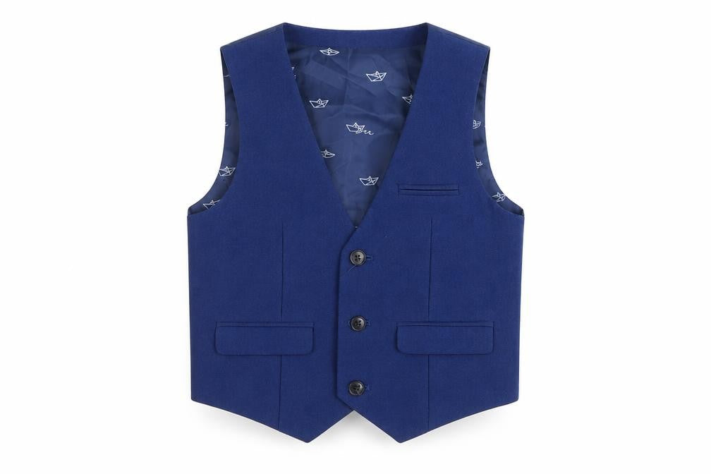 Marks and Spencer Boys Blue Suit Waistcoat 5-6 Years