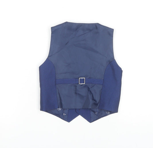 Marks and Spencer Boys Blue Suit Waistcoat 5-6 Years