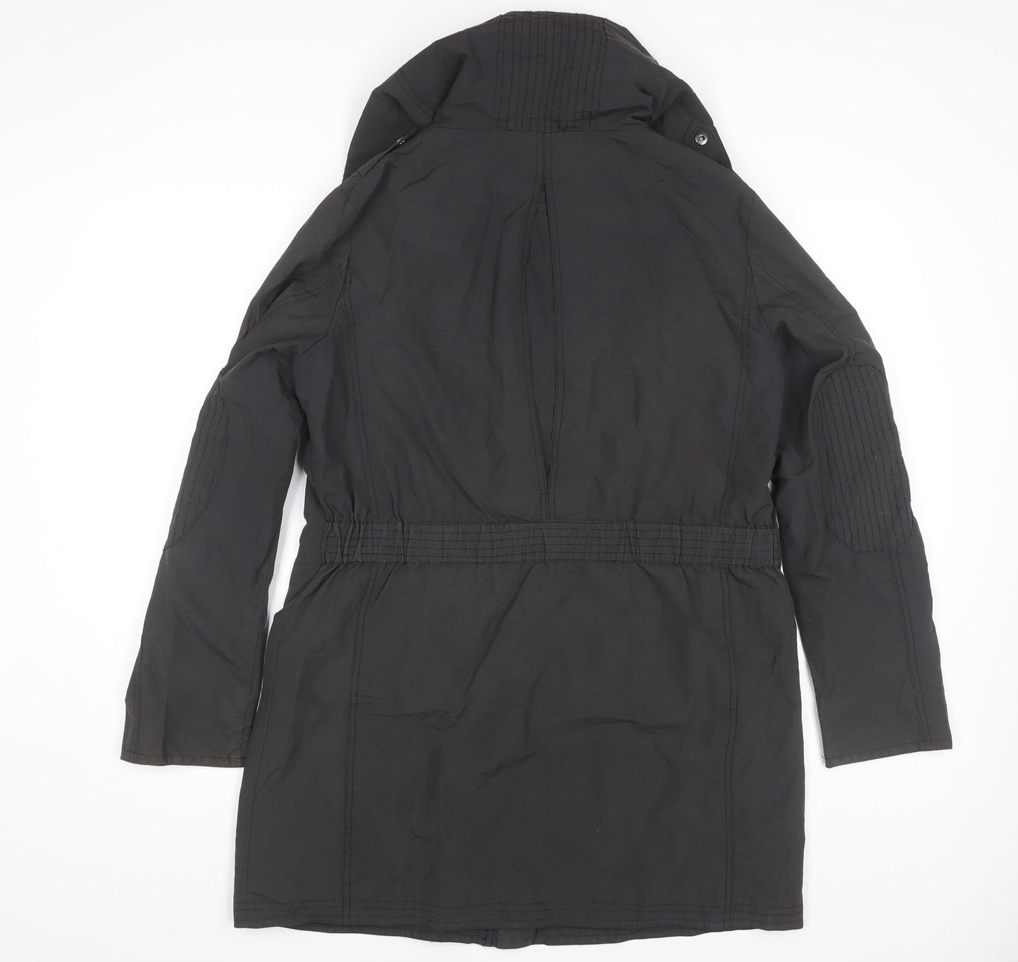 Clements Ribeiro Women's Black Size 12 Hooded Coat