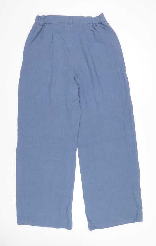 ASOS Design Women's Blue Wide-Leg Trousers Size 12