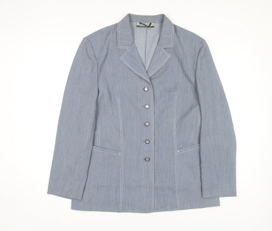 Marcona Women's Blue Size 14 Button Blazer