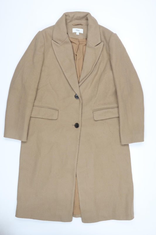 Marks and Spencer Women's Beige Long Overcoat