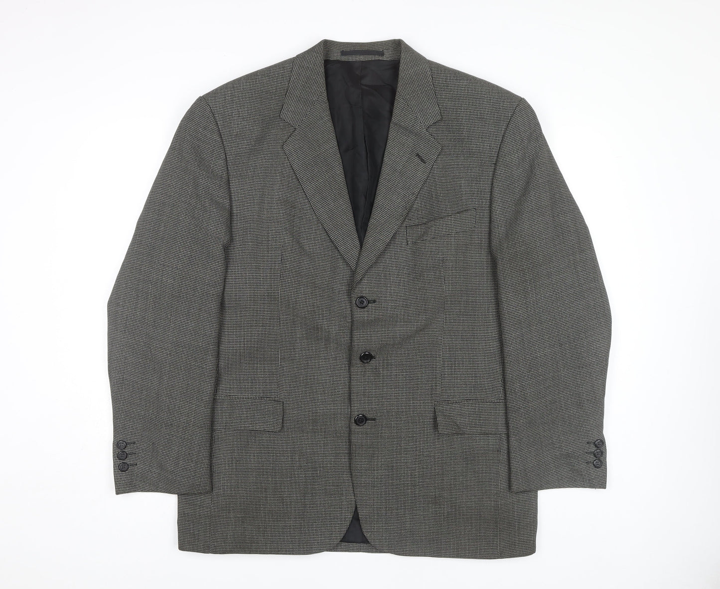 Jonathan Adams Men's Grey Check Blazer, Size 42 Regular Fit