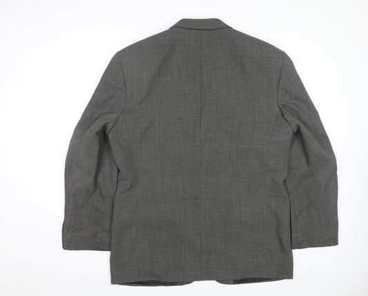 Jonathan Adams Men's Grey Check Blazer, Size 42 Regular Fit