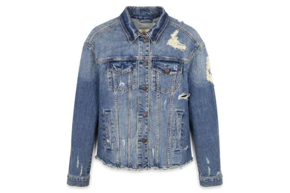 Womens UK Size XS Regular Hollister Blue Cotton Jacket