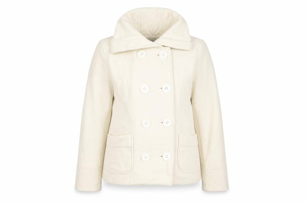 Womens UK Size XL Regular Polo Jeans Company Ivory Wool Blend Coat