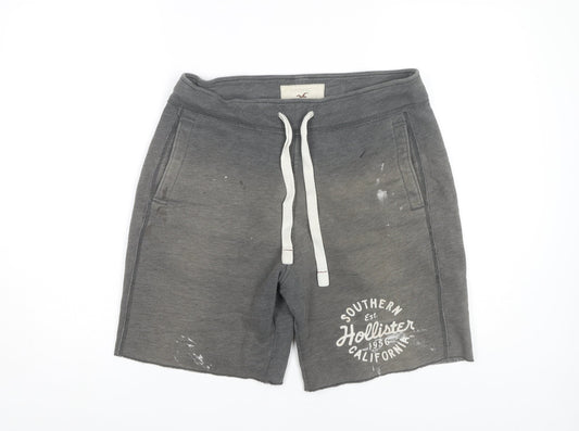Hollister Men's Grey Sweat Shorts Small Casual