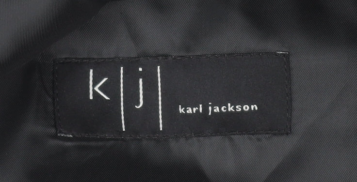 Karl Jackson Men's Grey Blazer 40 Check Regular Fit