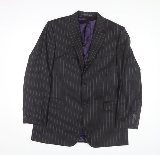 Paul Costelloe Men's Black Striped Blazer 40R