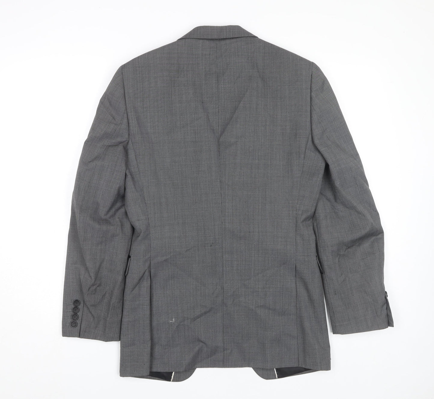 Topman Men's Grey Blazer, Size 34, Single-Breasted