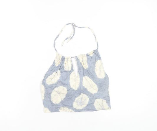 Pull&Bear Women's Blue Camisole Halter Tank Top M