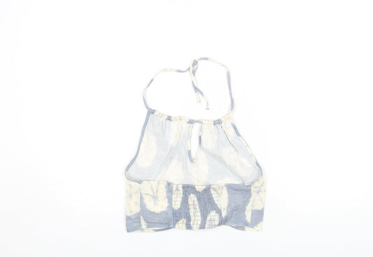 Pull&Bear Women's Blue Camisole Halter Tank Top M