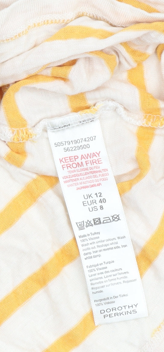 Dorothy Perkins Women's Multicoloured Striped Top Size 12