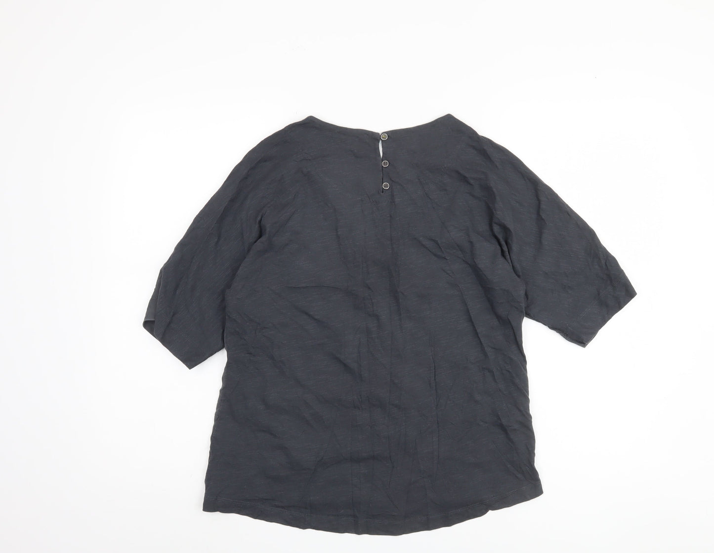 White Stuff Women's Black 3/4 Sleeve Top Size 12