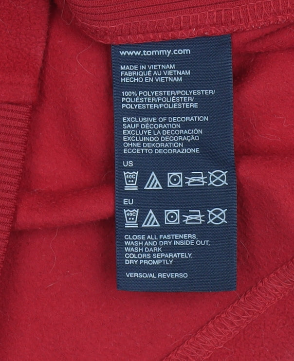 Tommy Hilfiger Men's Red Polyester Jacket Size 44