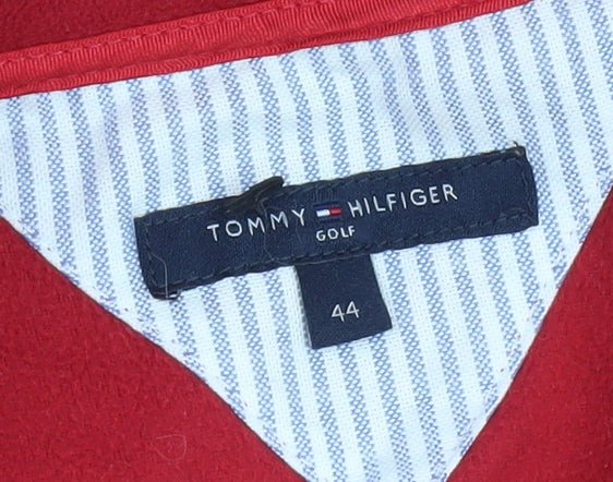 Tommy Hilfiger Men's Red Polyester Jacket Size 44
