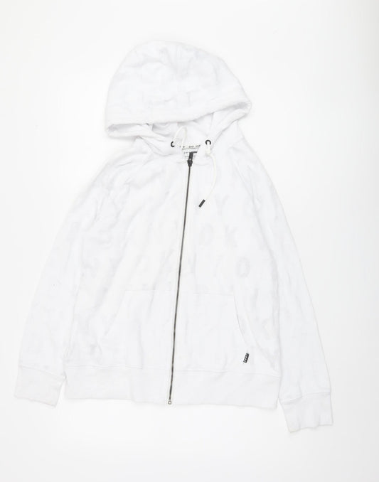 DKNY Sport Women's White Full Zip Hoodie M