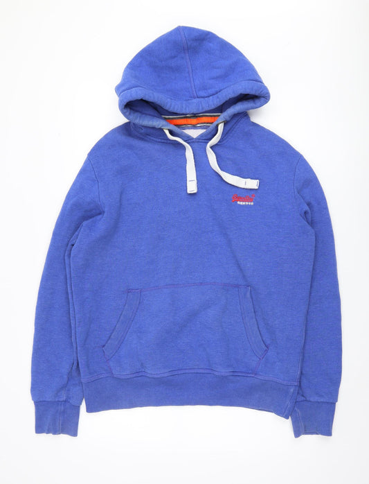 Superdry Men’s Blue XL Hoodie with Logo Accent