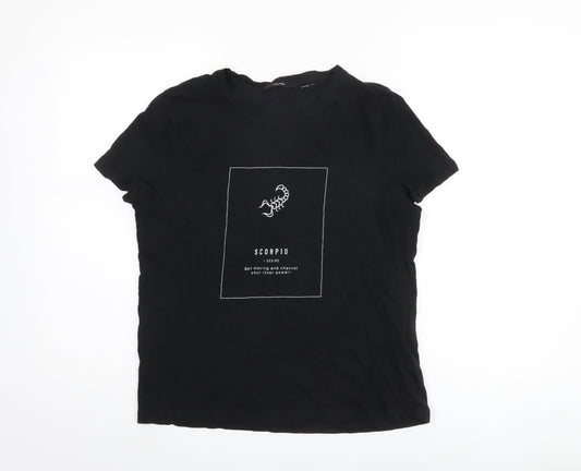 Vero Moda Women's Black Zodiac T-Shirt, Size L