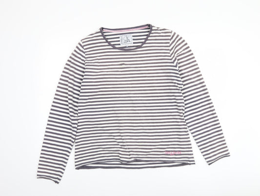 Lazy Jacks Women's Multicoloured Striped T-Shirt