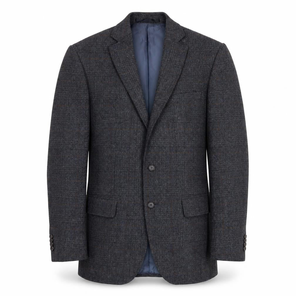 Marks and Spencer Men Blue Check Blazer M 38