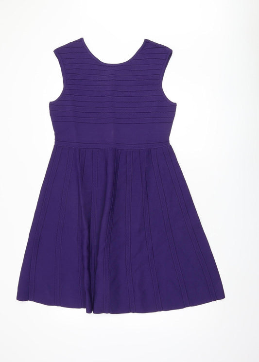 L.K. Bennett Women's Purple Sleeveless Dress L