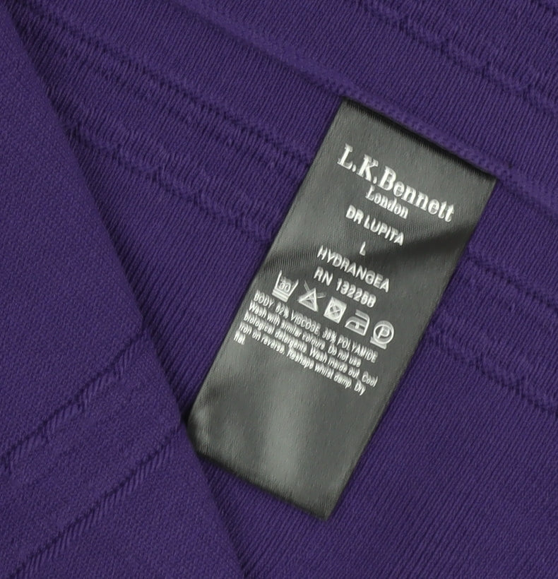 L.K. Bennett Women's Purple Sleeveless Dress L