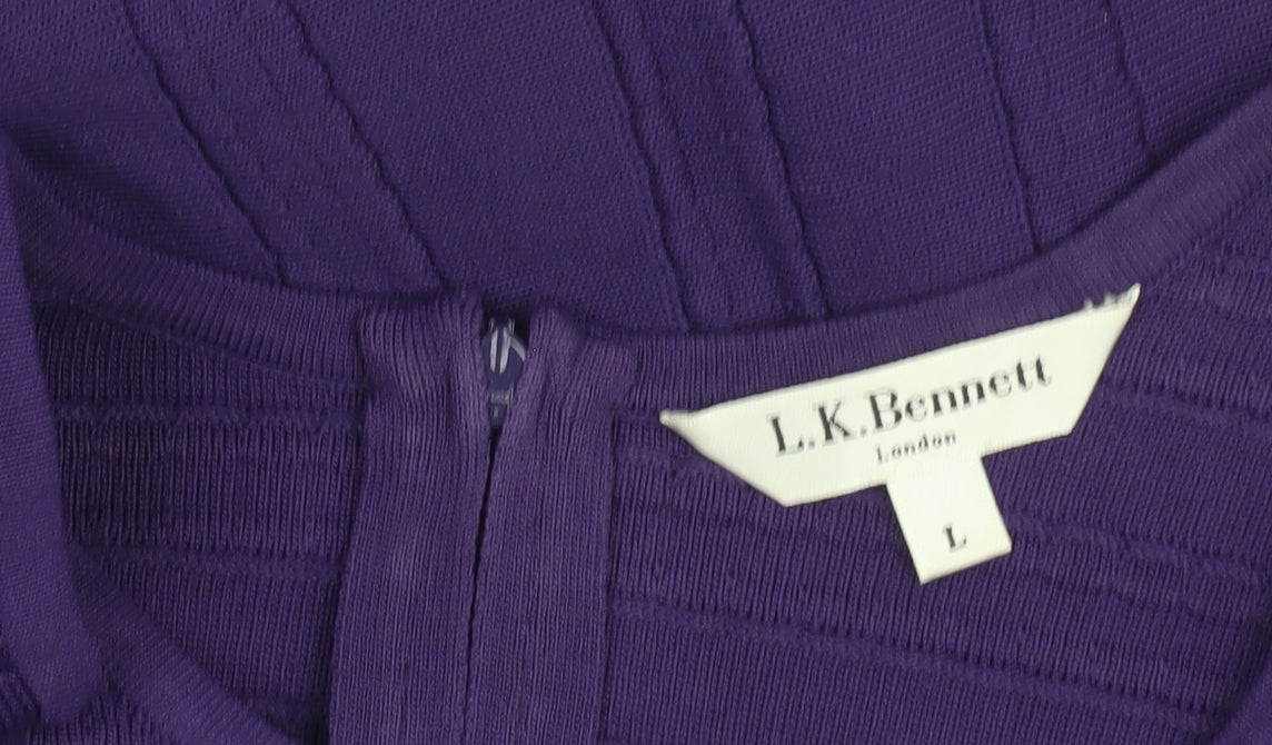 L.K. Bennett Women's Purple Sleeveless Dress L