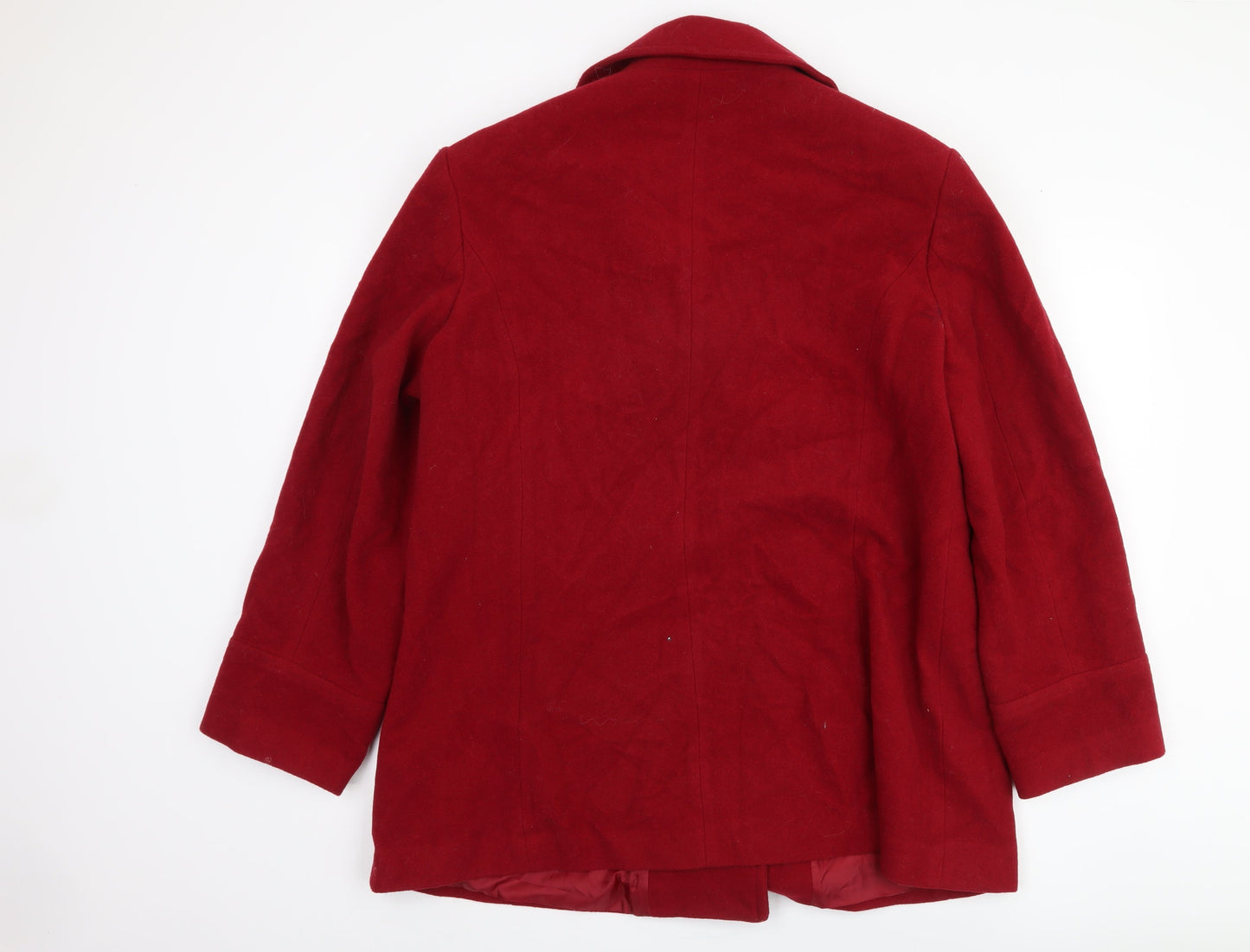 Isle Women's Red Wool Blend Coat - Size 18
