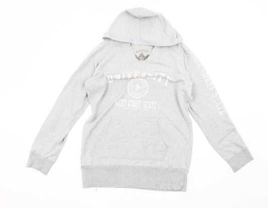 Genuine Grey Unisex Adults University Pullover Hoodie, Size 18