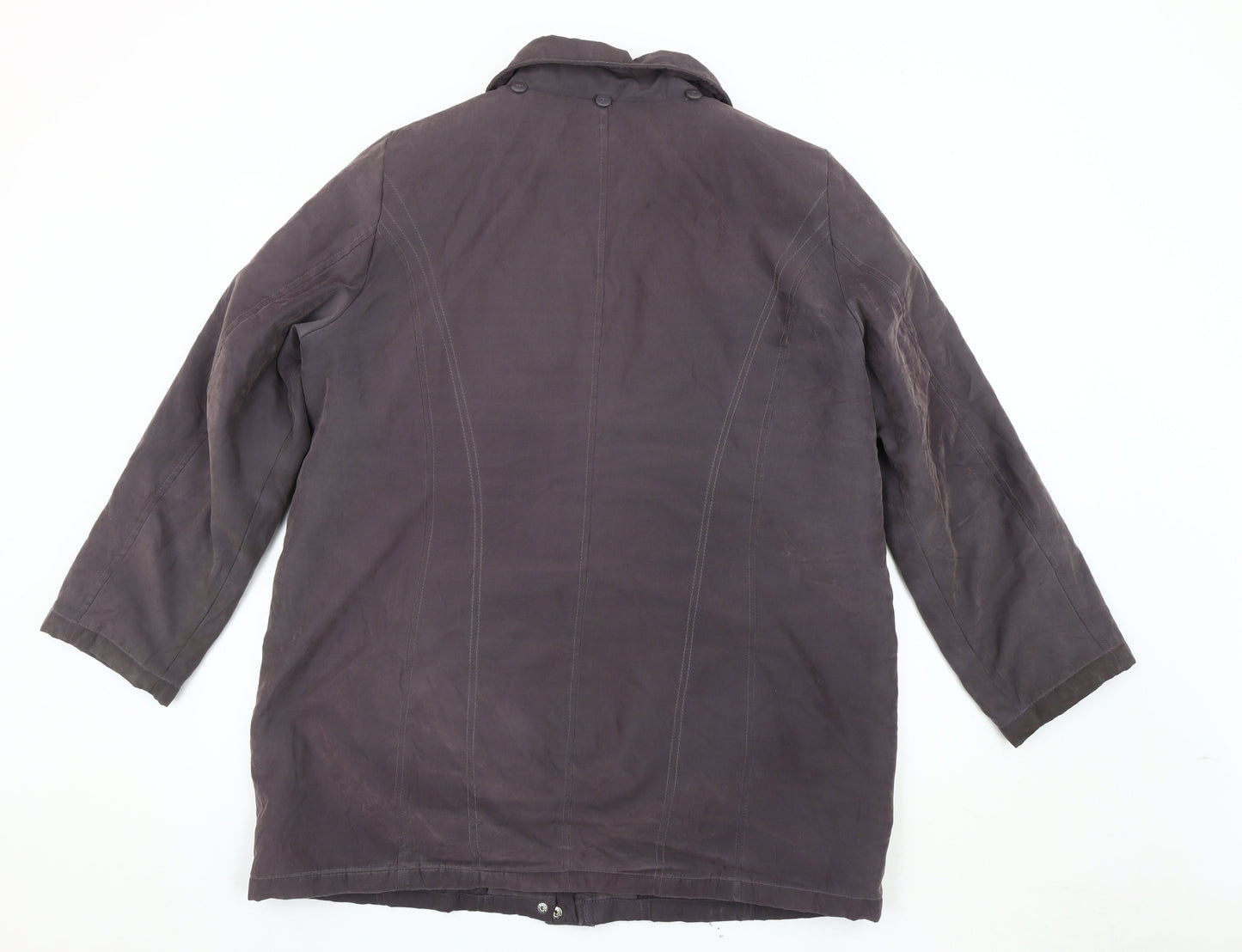 BM Collection Women's Grey Mid-Length Coat Size M