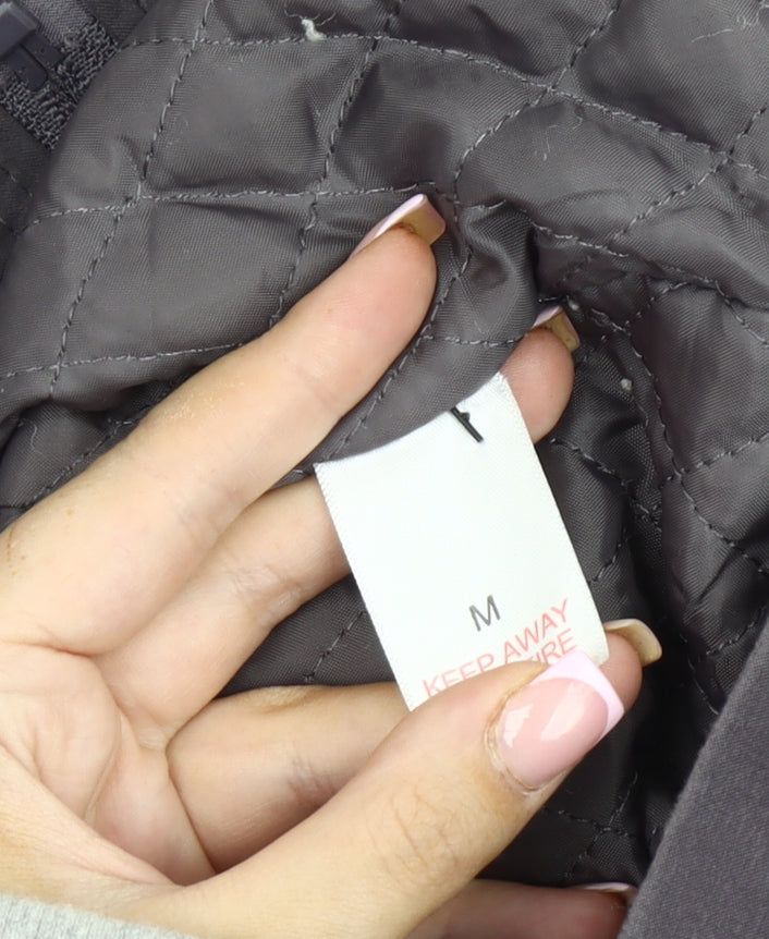 BM Collection Women's Grey Mid-Length Coat Size M