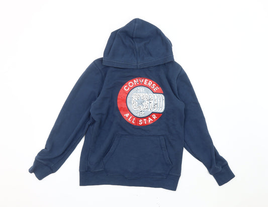 Converse Boys Blue Pullover Hoodie 12-13 Years Graphic Logo