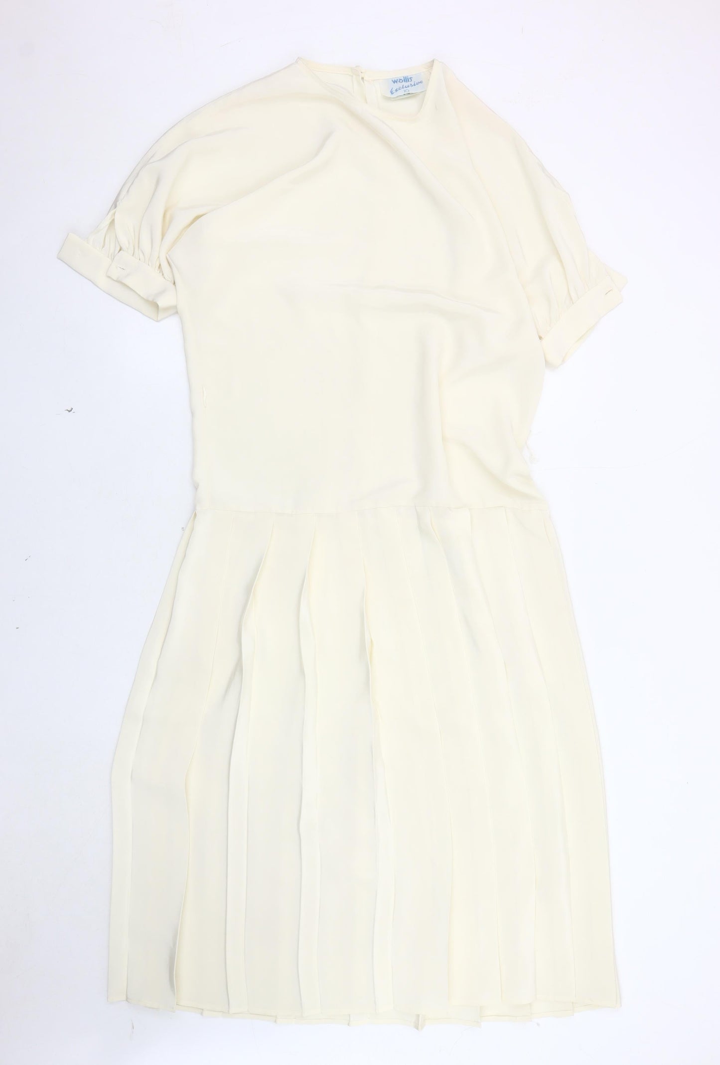 Wallis Women's Ivory Short Sleeve Dress Size 10