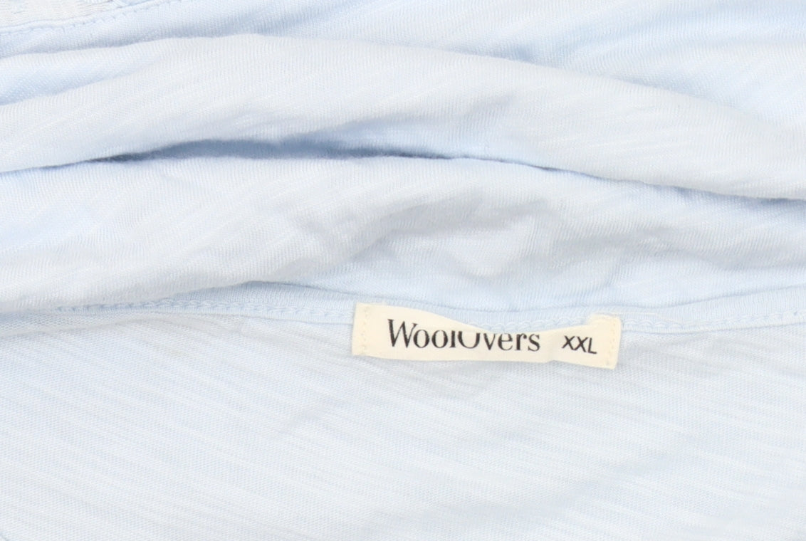 Womens UK Size XL Woolovers Blue 100% Cotton T-Shirt