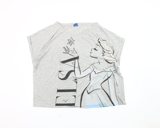 Disney at George Frozen Elsa Women's Grey T-Shirt Size 22