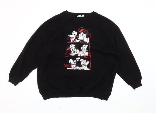 Disney Unisex Black Pullover Sweatshirt M